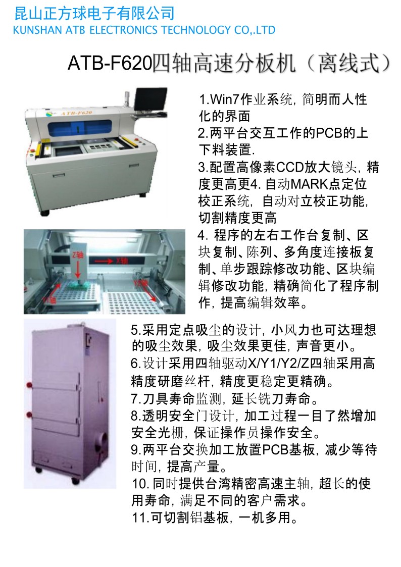 ATB-F620四轴高速分板机（离线式）